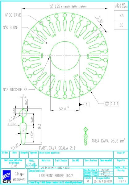 Rotoren-Bleche CR 240x135 GXAA C.R. Spa