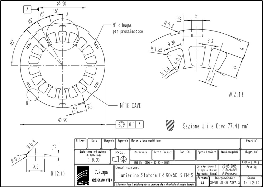 Statoren-Bleche CR 90x50 AXPA S C.R. Spa